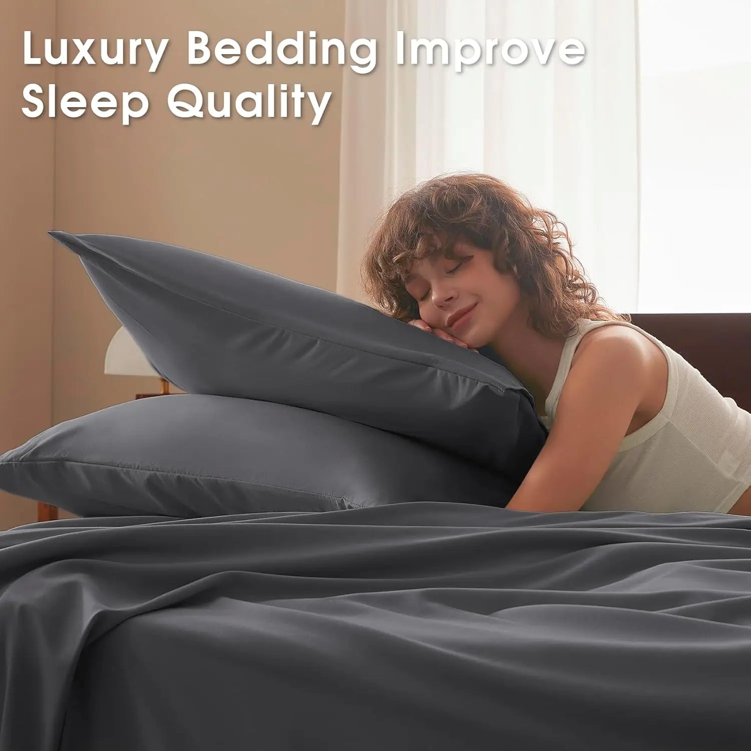 6pcs Bedding Set Soft Breathable - 2 Pillowcases 1 Flat Sheet 1 Fitted Sheet - Bed Sheet Set