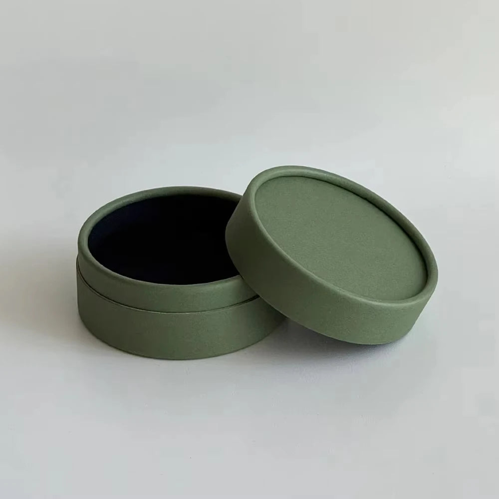 50Pcs/Lot 10x5cm Custom Logo Rigid Cylinder Gift Packaging Boxes for Jewelry Necklace Earrings Keychina Brooch Paper Round Box