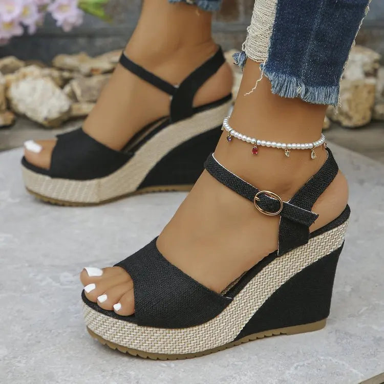 Women Sandals  Fashion Wedges Shoes Women Summer Platform High Heel Female Buckle Sandals Sexy Bohemia Style Women Shoes