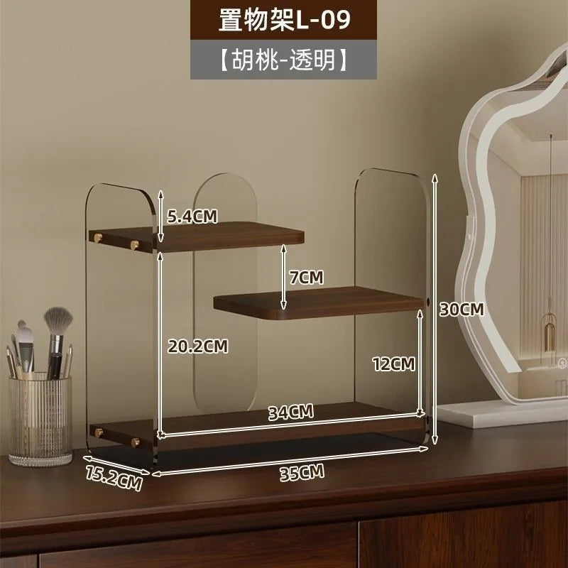 3 Layer Cosmetic Shelf, Acrylic Storage Shelf, Books And Magazines, Water Cup, Lipstick, Perfume Shelf, Toy Model, Storage Box