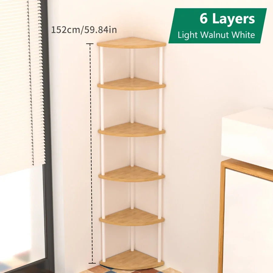 New Storage Shelf Organize Wall Corner Rack Practical Storage Rack Living Room/Kitchen/Bedroom Bookshelf Shelf Plant Rack