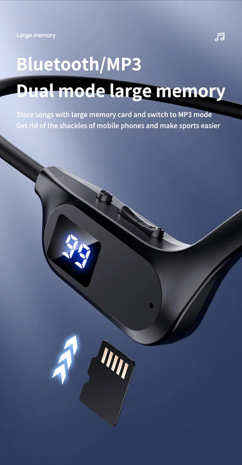 X7 Bone Conduction Wireless Earphone Sport Swimming Bluetooth Compatible Headphone Hand-free With Mic For Running Earbuds