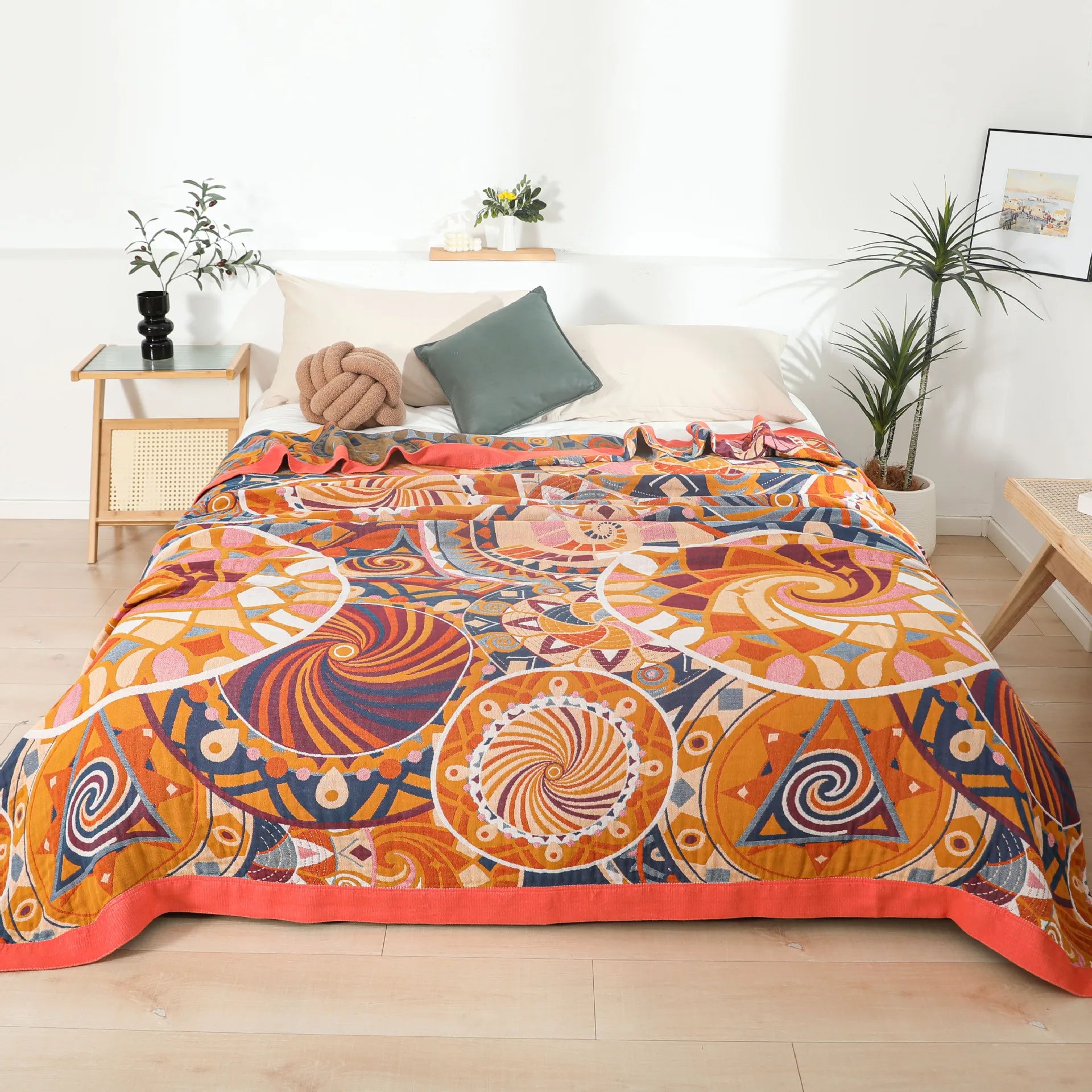 New Luxury Cotton Blankets And Bedspread Double-sided Sofa Towel Household Nap Blankets Soft Summer Cooling Quilt Bed Sheet