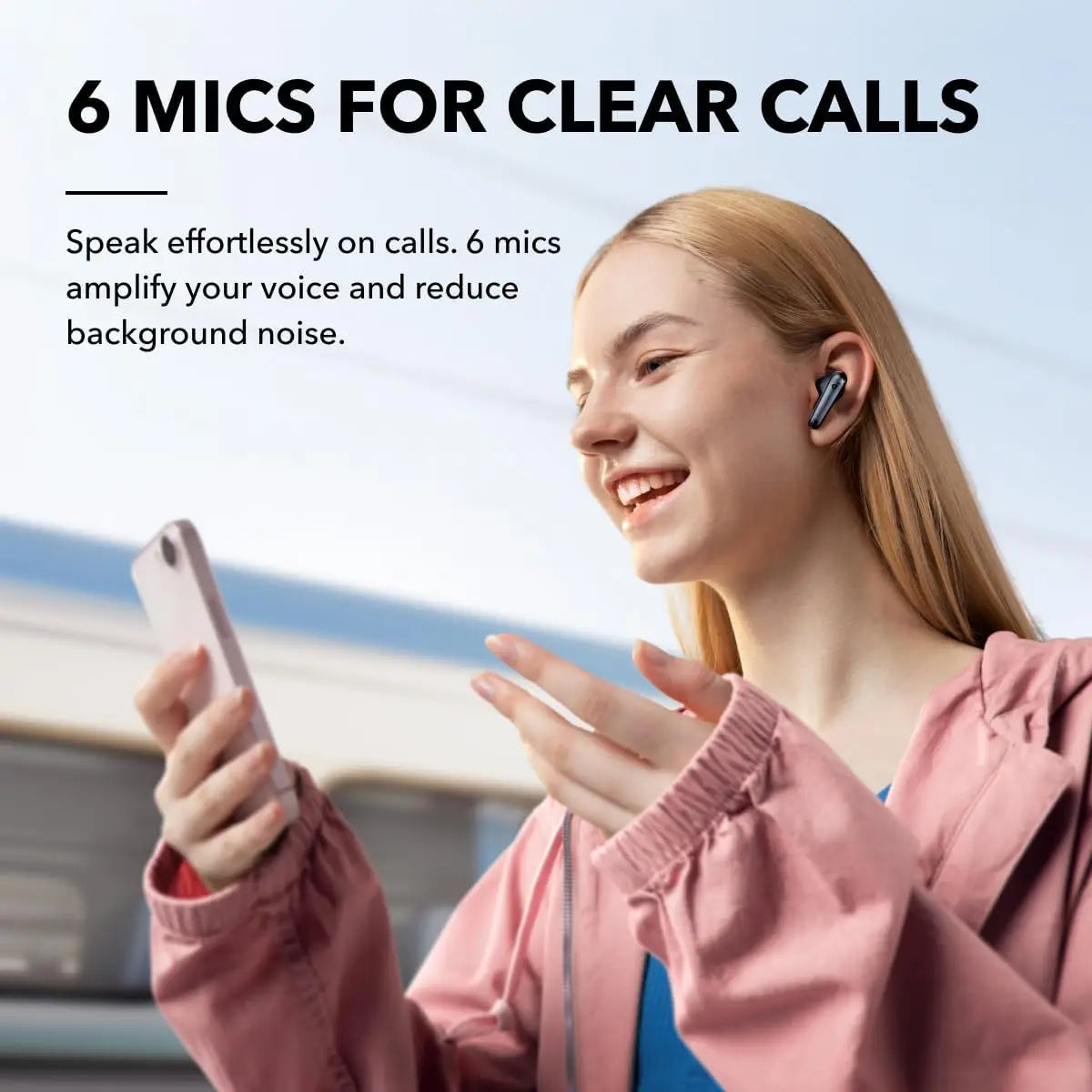 Soundcore by Anker Liberty 4 NC Wireless Earbuds, 98.5% Noise Reduction, Adaptive Noise Cancelling (Refurbished)