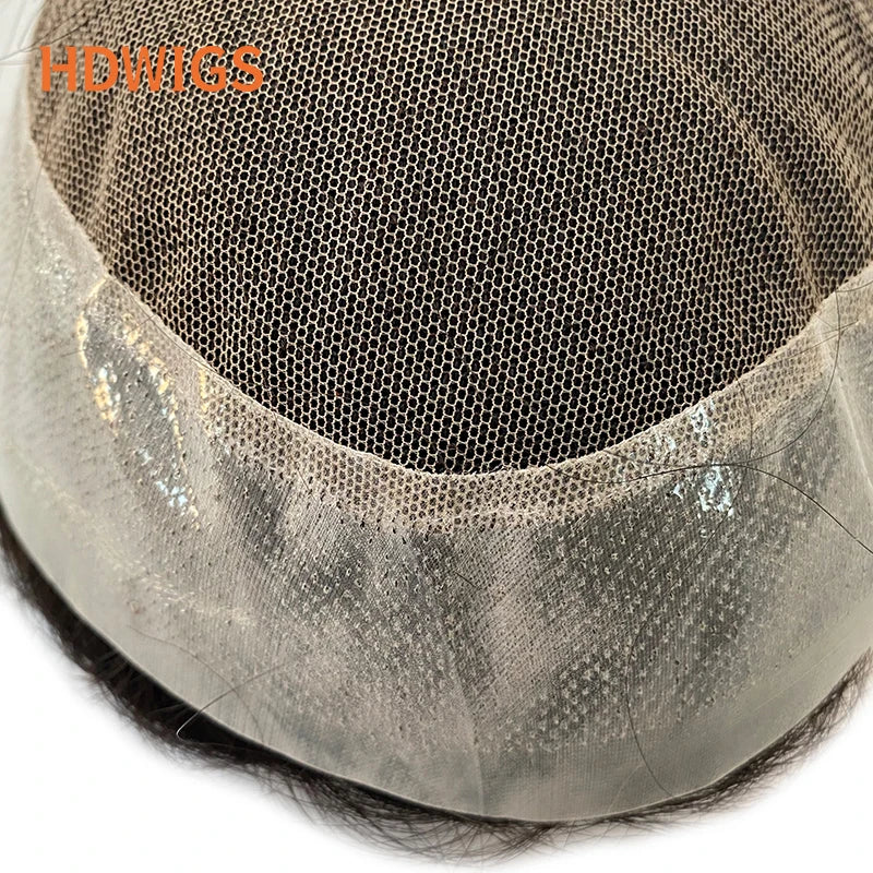 Men Toupee Capillary Prothesis Lace PU Indian Human Hair Wig for Man Australia Toupee Hairpiece Natural Hair System Durable Wigs