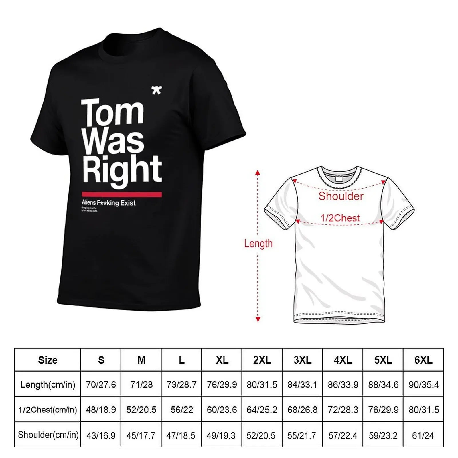 Tom Was Right T-Shirt man t shirt luxury mens graphic t shirts T-Shirt