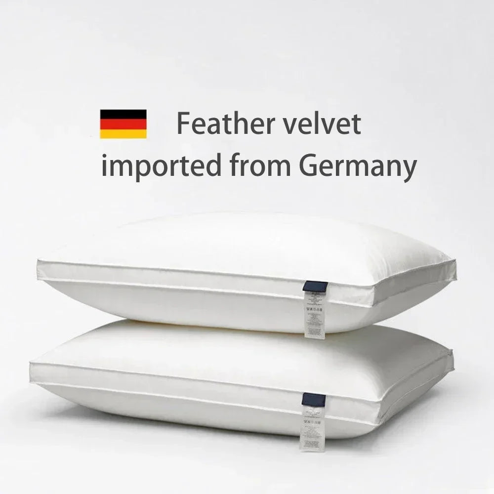 5 Star Hotel Pillow, 100% Cotton Bed Pillow, Ergonomic Neck Support Pillow for Adults Home