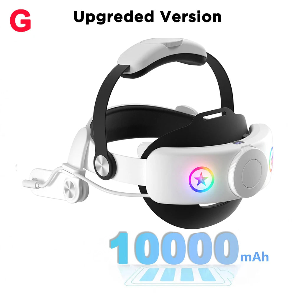 10000mAh Battery Comfort Head Strap For Meta Quest 3/3s Replacement Elite Strap PD18W Charging Enhanced Playtime, Carrying Case