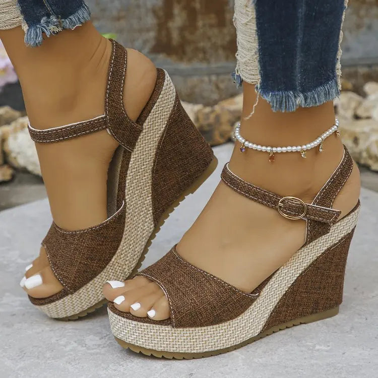 Women Sandals  Fashion Wedges Shoes Women Summer Platform High Heel Female Buckle Sandals Sexy Bohemia Style Women Shoes