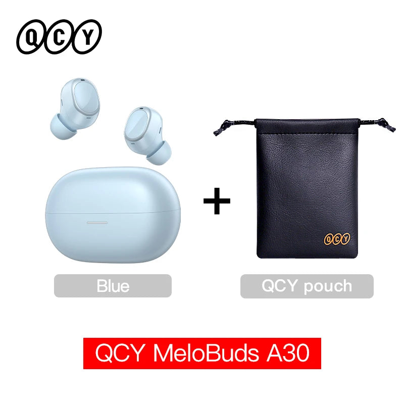 QCY MeloBuds A30 Wireless Earbuds 60dB Adaptive AI Scene ANC 8-Mic 3-Device Connect Bluetooth Earphones LDAC Hi-Res Headphones