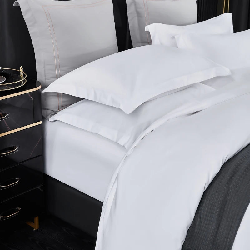 Simple Bedding Set for 5-Star Hotels 3/4Pcs Duvet Cover, Sheet Pillowcases Double Queen King Size Homestay Quilt Cover Bed Linen