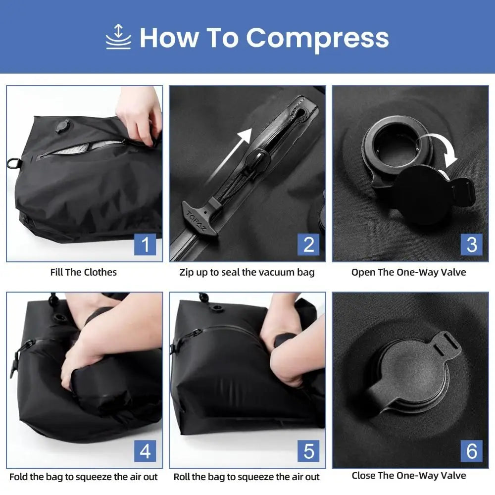 Reusable Vacuum Bags for Travel Dustproof Space Saver Vacuum Compression Bag Waterproof Luggage Vacuum Storage Bag Suitcase