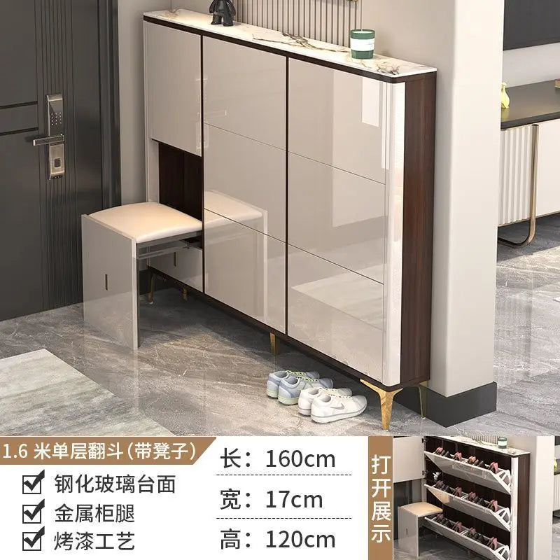 Luxury Ultra-thin Shoe Cabinet Organizer Storage Living Room Display Modern Shoe Shelf Slippers Muebles Shoemakers Furniture
