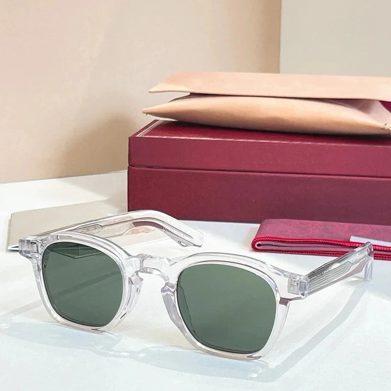 ZEPHIRIN Round Acetate Sunglasses for Men and Women High Quality Brand Designer Optical Prescription UV400 Retro Eyeglasses