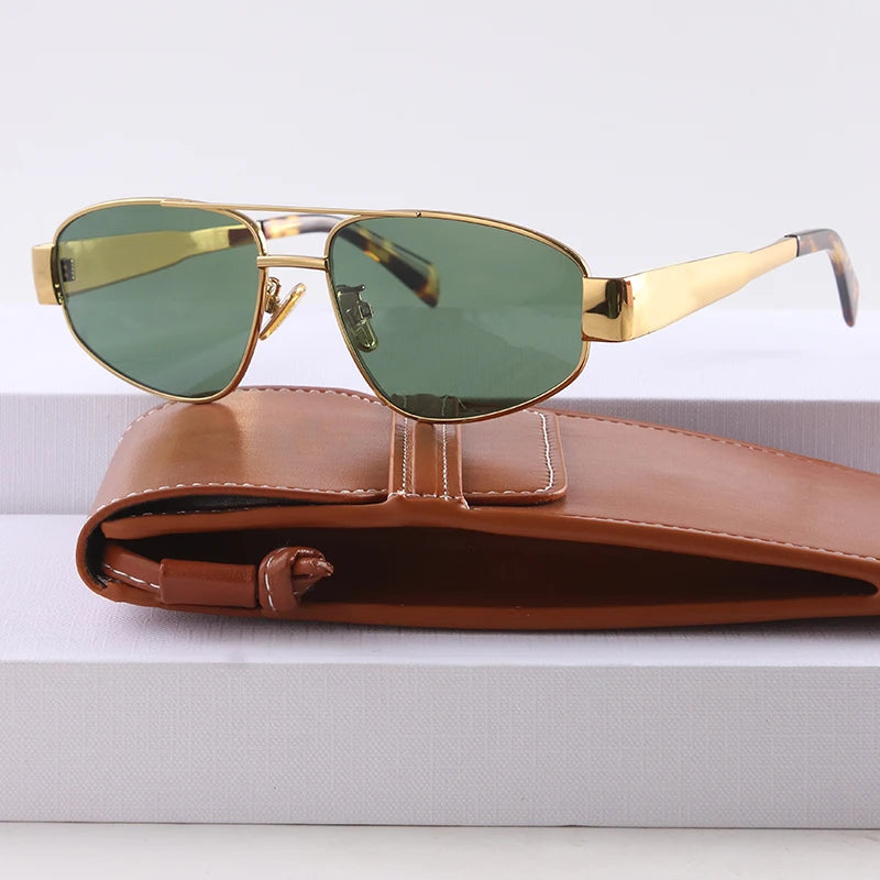 Hot Sale Women Round Sunglasses Brand Designer Metal Frame Shades Eyeware Girls Vintage Fashion Ladies Traveling Sun Glasses