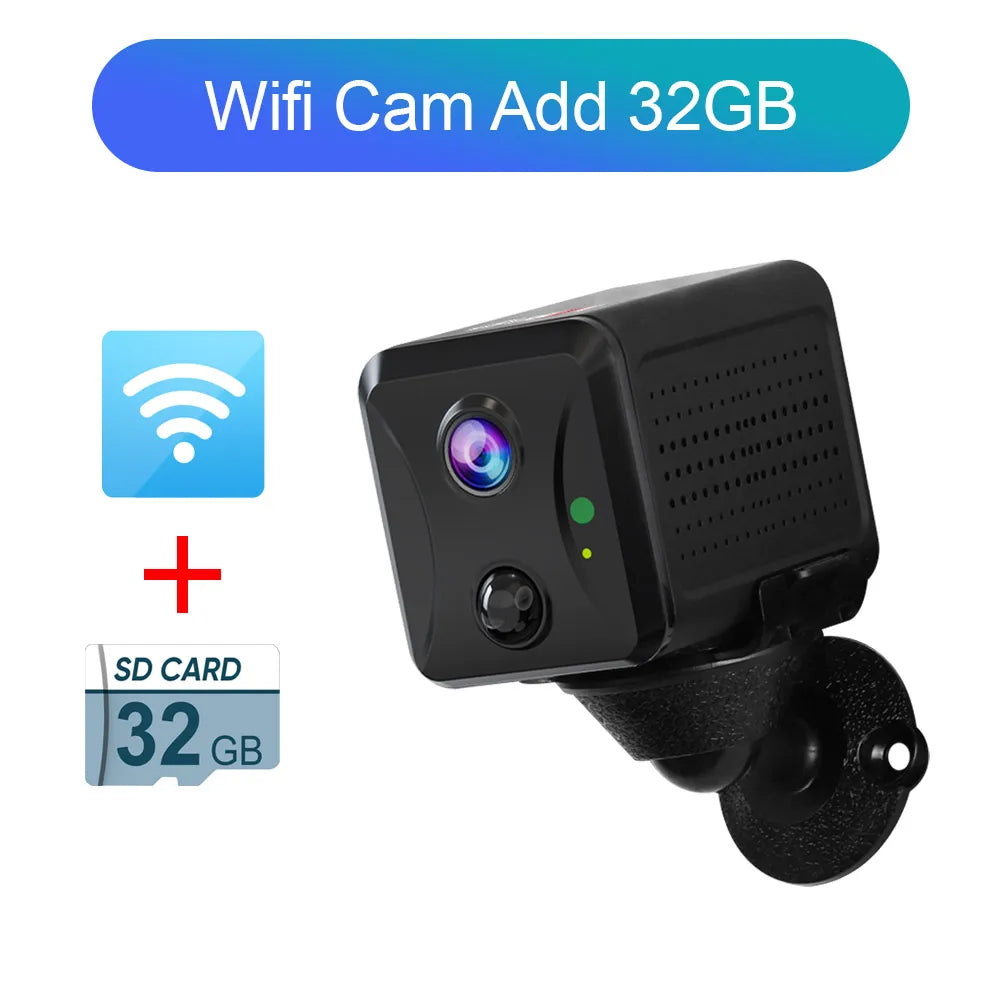 Ubox 4G LTE Mini Battery Camera 5MP WiFi Security Cameras HD Indoor Surveillance Camera CCTV PIR Motion Detection Night Vision