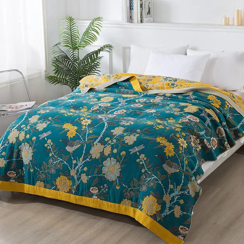 New Luxury Cotton Blankets And Bedspread Double-sided Sofa Towel Household Nap Blankets Soft Summer Cooling Quilt Bed Sheet