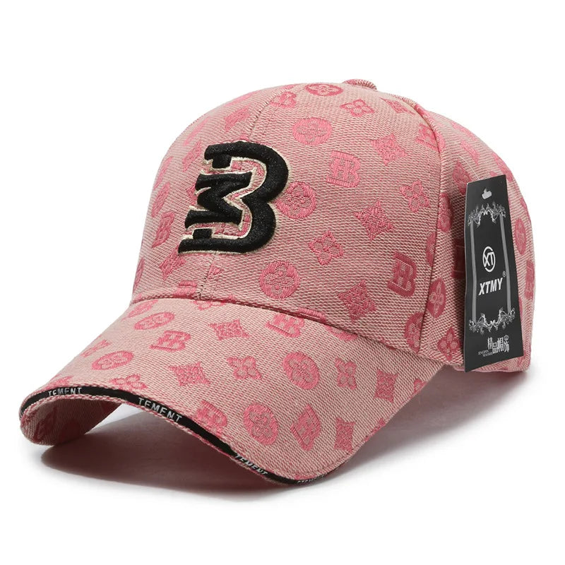 New Fashionable Versatile Baseball Hat MB Letter Embroidery Breathable Sunscreen Duckbill Cap Women Men Four Seasons Casual Hats