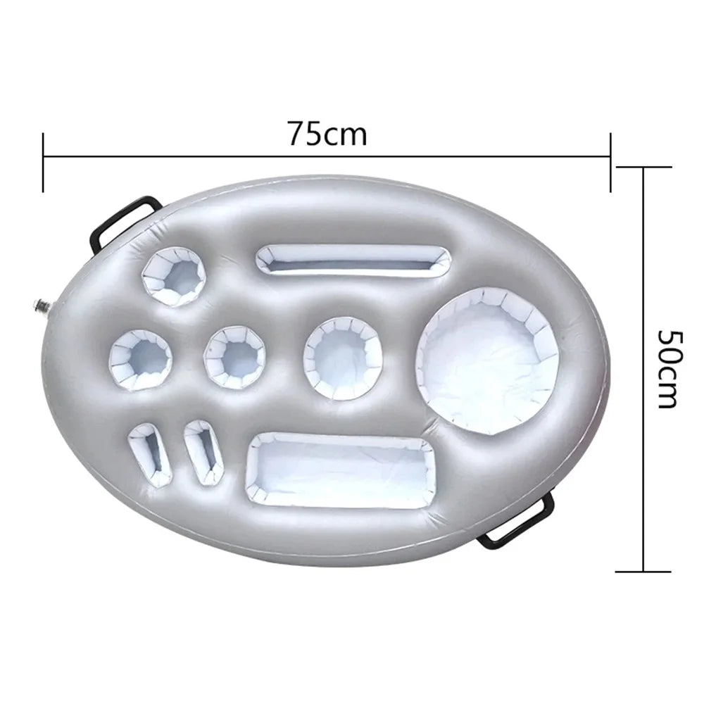 Inflatable Swimming Pool Beer Table Cooler Floating Bar Tray Pool Mattress Water Food Beverage Holder Swimming Accessory