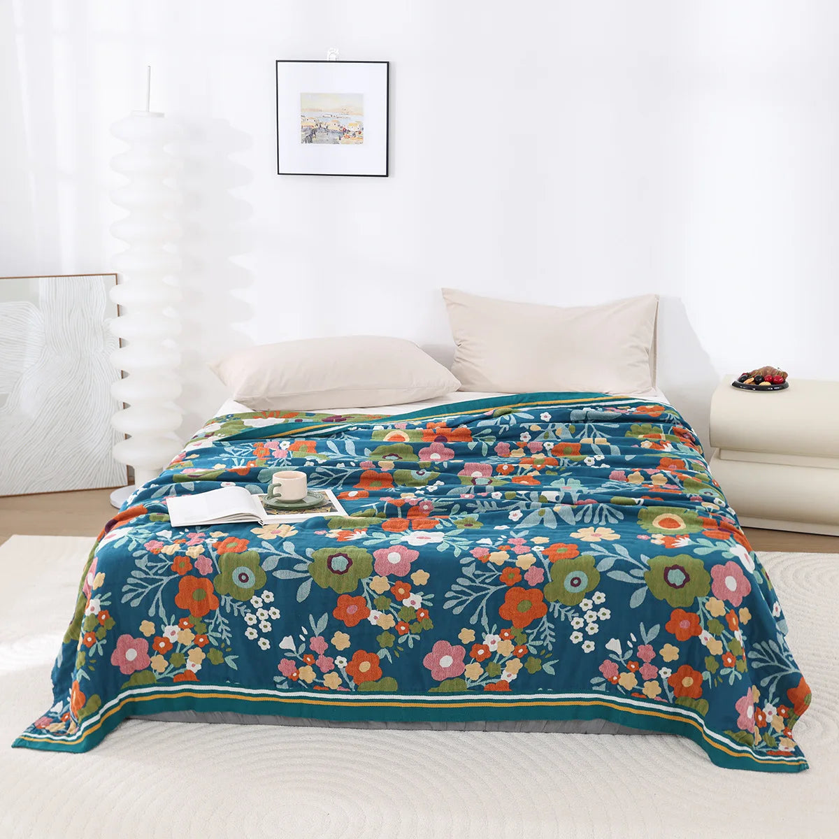 New Luxury Cotton Blankets And Bedspread Double-sided Sofa Towel Household Nap Blankets Soft Summer Cooling Quilt Bed Sheet