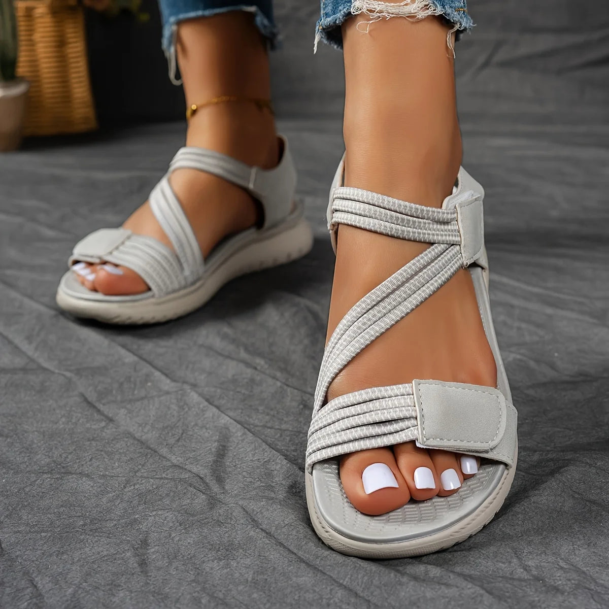 2026 Women New Fashion Elegant Sandals Summer Outdoor Sports Beach Wedge Height Increase Womens Comfortable Opened Toe Shoes