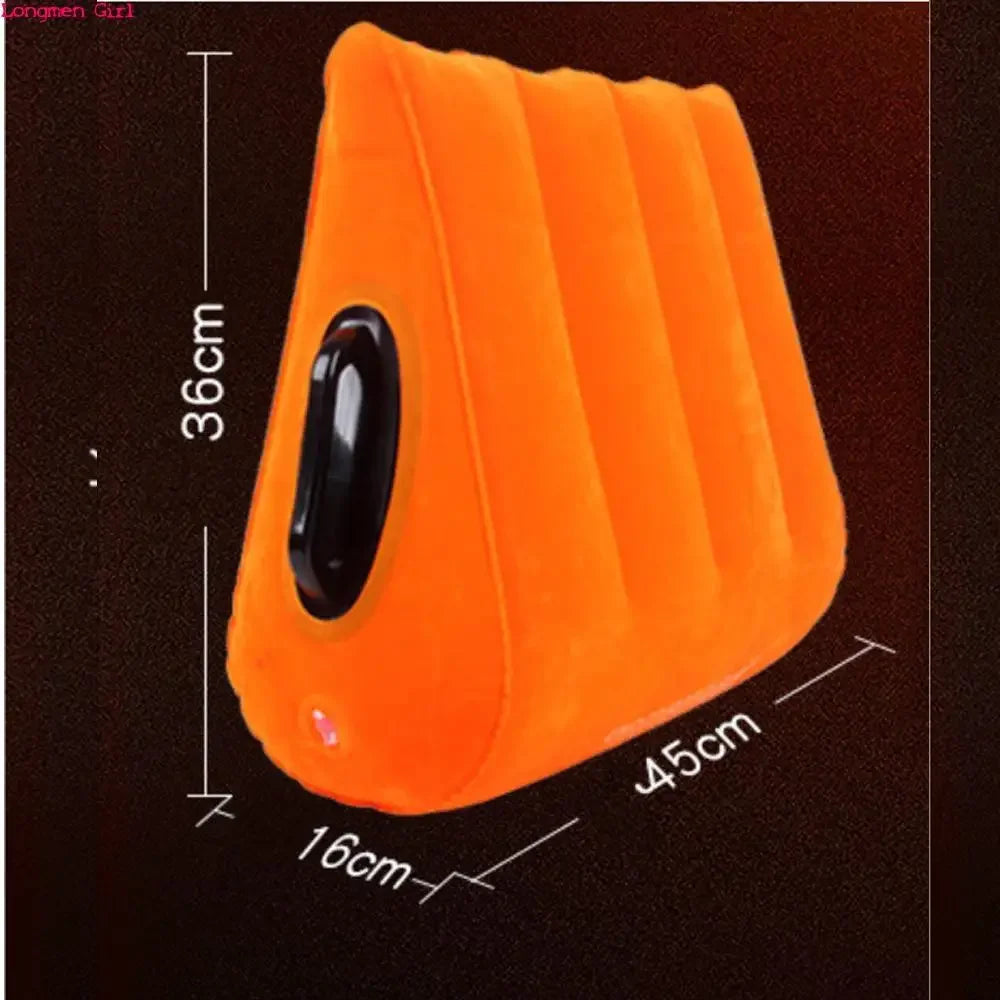 Multifunctional Body Pillow Portable Inflatable Pillow Cushion Positions Support Air Cushion Outdoor Travel Triangular Pillow