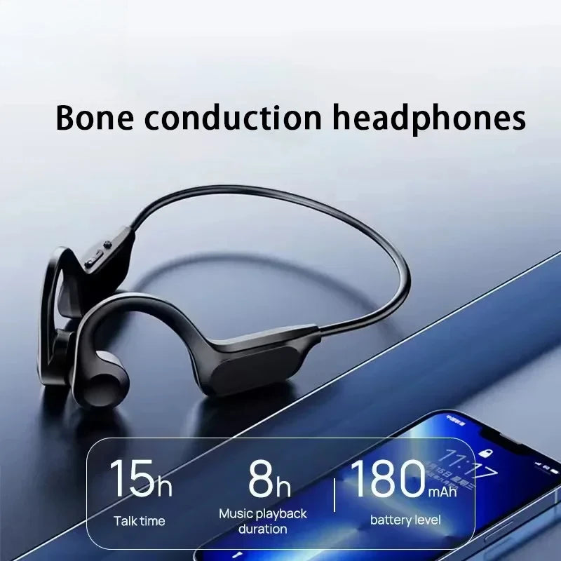 X7 Bone Conduction Wireless Earphone Sport Swimming Bluetooth Compatible Headphone Hand-free With Mic For Running Earbuds