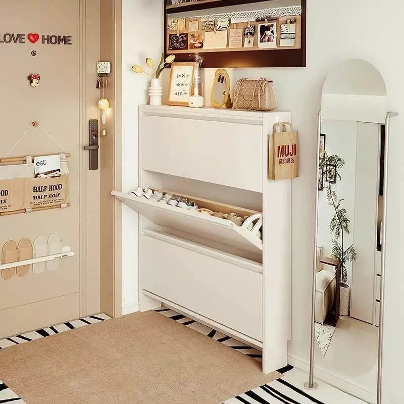 Storage Entrance Shoe Rack Organizer Living Room Hallway Hotel Shoe Rack Modern Wooden Organizador Zapatos Home Furniture