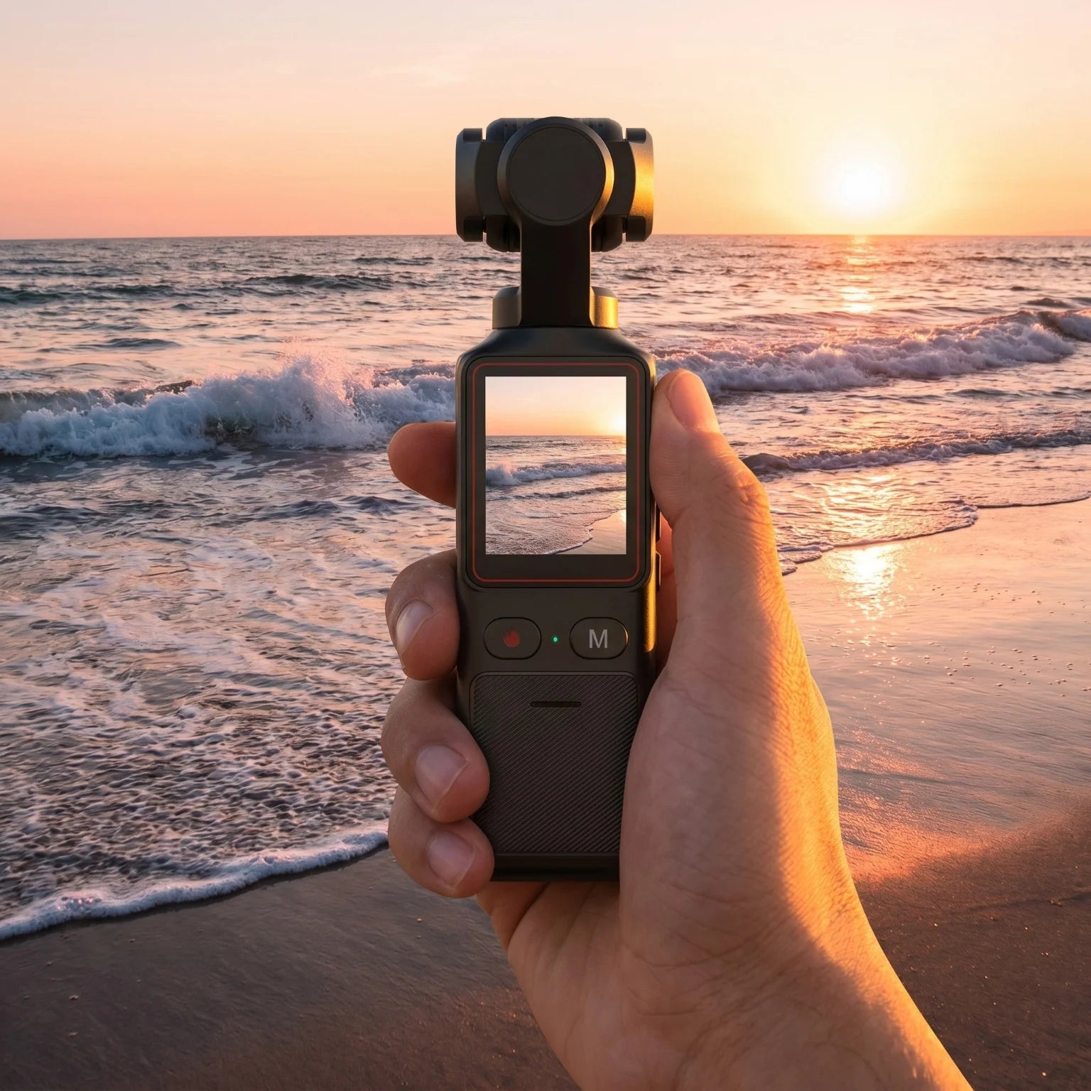 Mini 2.7K Action Camera 180° Rotate WiFi Pocket Vlog Camera 6 Hours Long Life EIS Anti Shake Sport Cam for Motorcycle Travel Recording