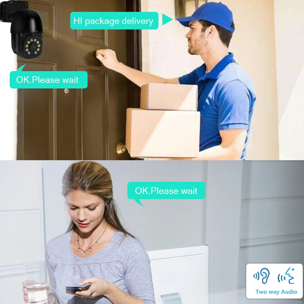 4K 8MP POE PTZ Security Camera Video Surveillance Two-Way Audio Street Color Night Vision 2MP/3MP/5MP ICSEE Xmeye IP Onvif NVR