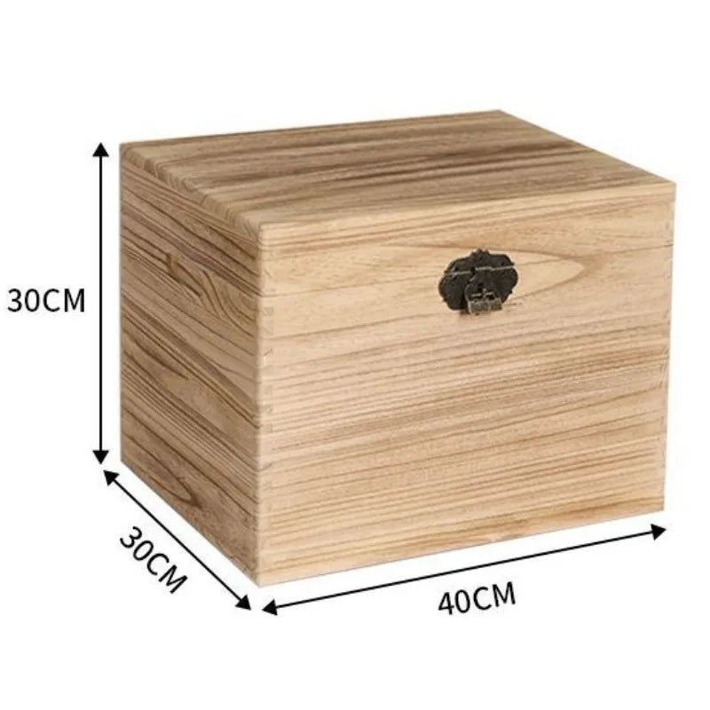 Wood Storage Box Wooden Accessory Storage Boxes Large Organizer Containers Modern Multifunctional Organization Bin with Lid