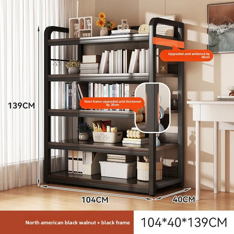 Bookshelf Floor-to-ceiling shelf Integrated wall-to-wall multi-layer storage rack Bedroom wall display cabinet Office shelf