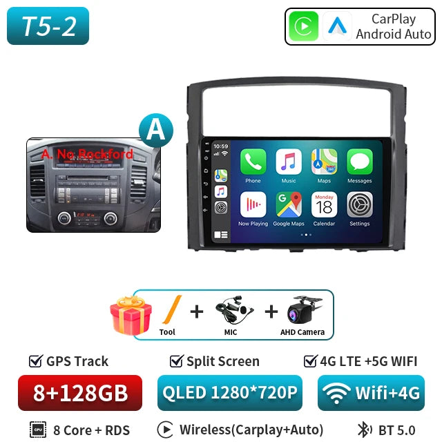 For Mitsubishi Pajero 4 2006-2014 Android Car Radio Automotive Multimedia Player GPS Navigation Carplay Touch Screen Auto Stereo