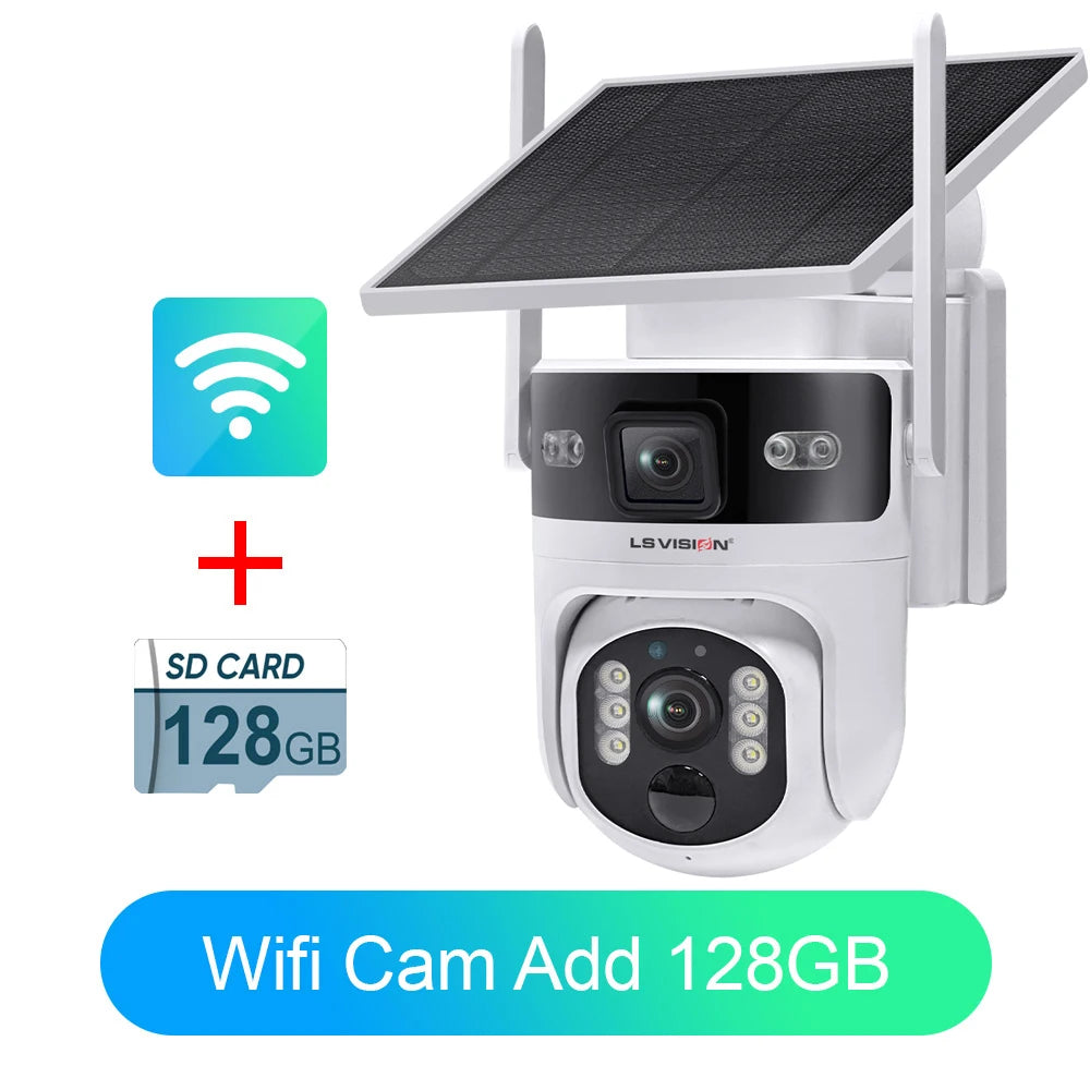 LS VISION Outdoor Surveillance Camera Wifi Security Cameras 4G 24/7 Recording AOV+PIR Human Detection Auto Tracking UBOX Pro