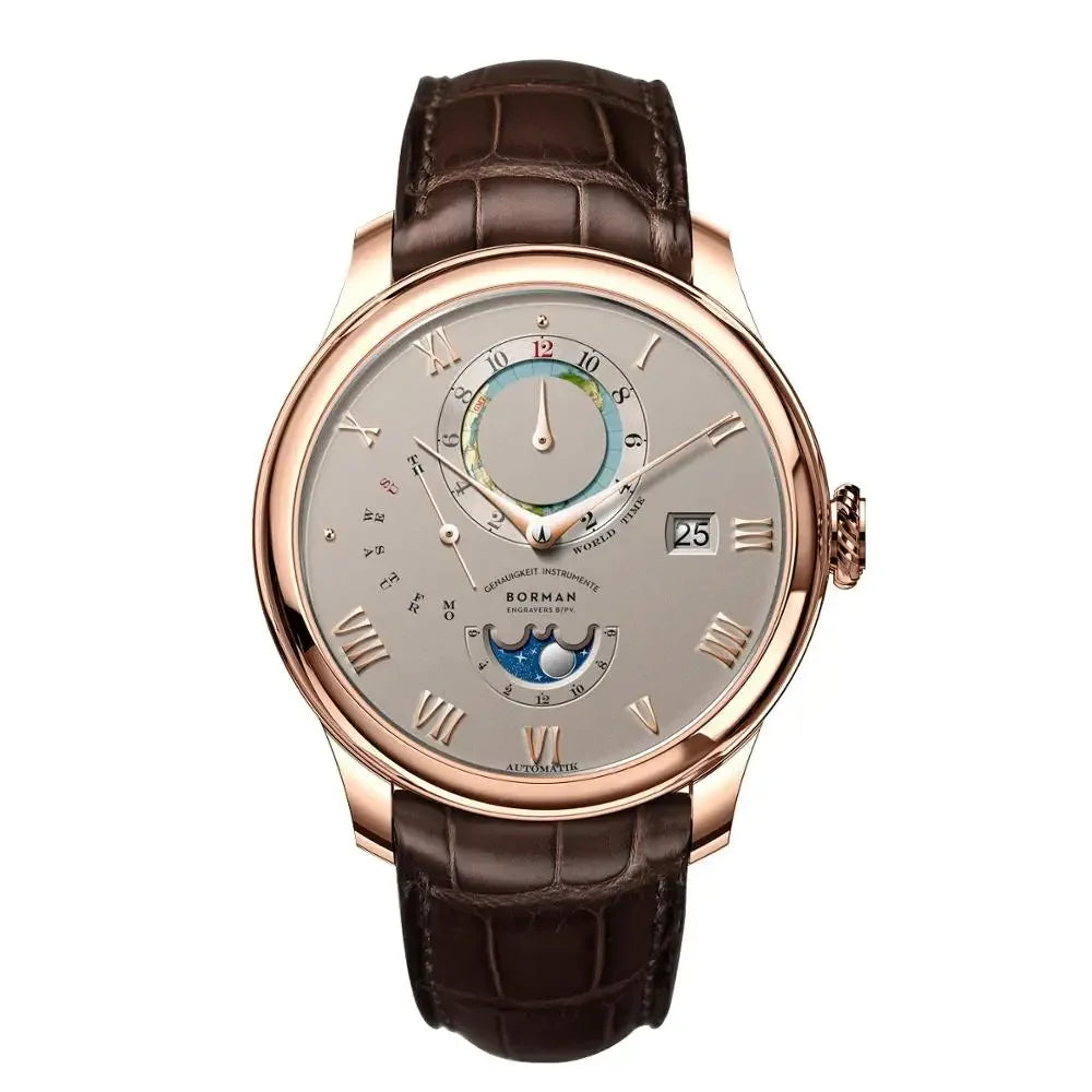 BORMAN Fashion Mens Watches Men Automatic Watch For Men Self Wind Mechanical Wristwatches Sapphire Mirror Clock Week,Month,Date