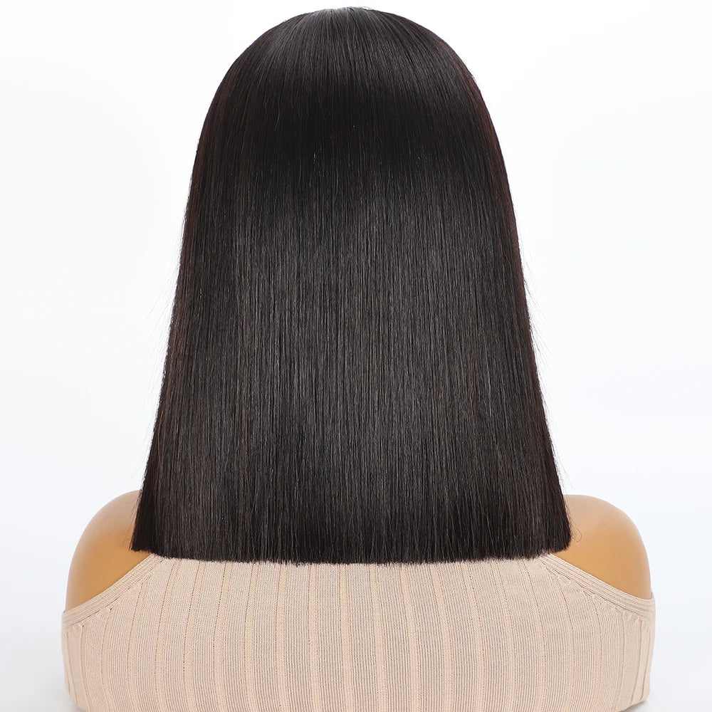 100% Human Hair Super Double Drawn Bone Straight Bob Human Hair Wigs 16A Hair 13x4 5x5 2x6 Lace Wigs For Women Glueless Bob Wigs
