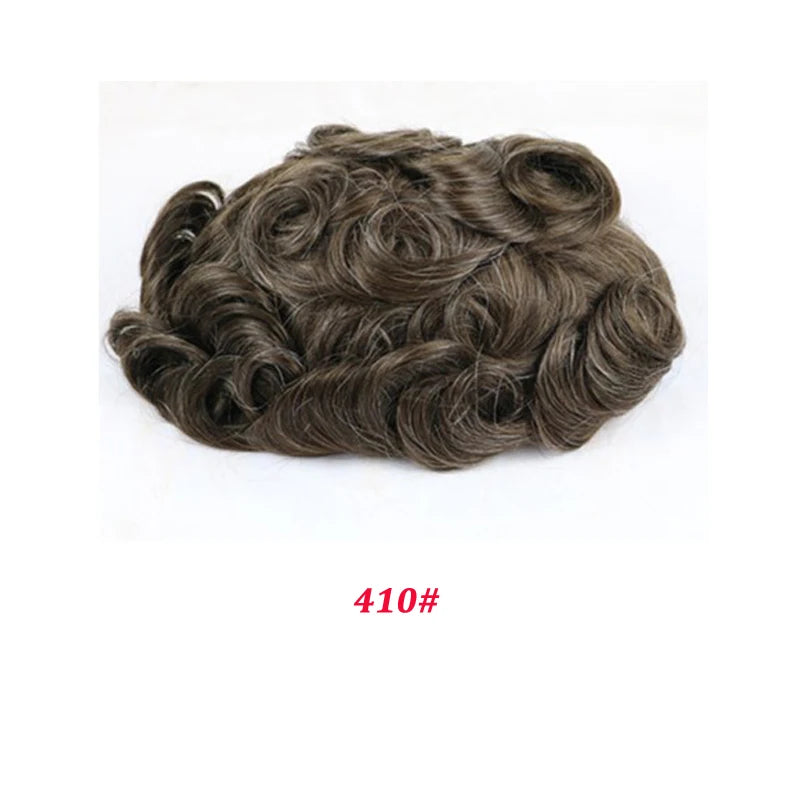Australia Man Toupee Human Hair Wigs Lace PU Human Hair System Men Wig Hairpiece Indian Human Hair Natural Capillary Prosthesis