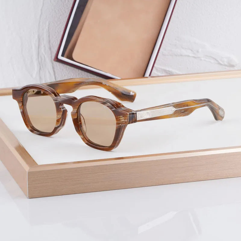 Zephirin 10th Anniversary Sunglasses Men And Women Thick Acetate Luxury Fashion Design UV400 Classical Vintage Glasses With Case