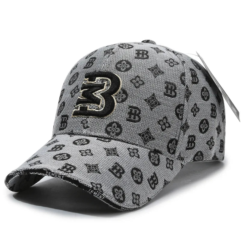 New Fashionable Versatile Baseball Hat MB Letter Embroidery Breathable Sunscreen Duckbill Cap Women Men Four Seasons Casual Hats