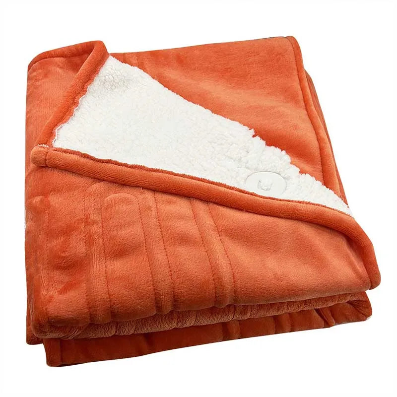 Acarps Electric Blankets Flannel & Sherpa 6 Heat Setting 10-hour Time Auto-Off Function Heated Blanket Over-Heated Protection