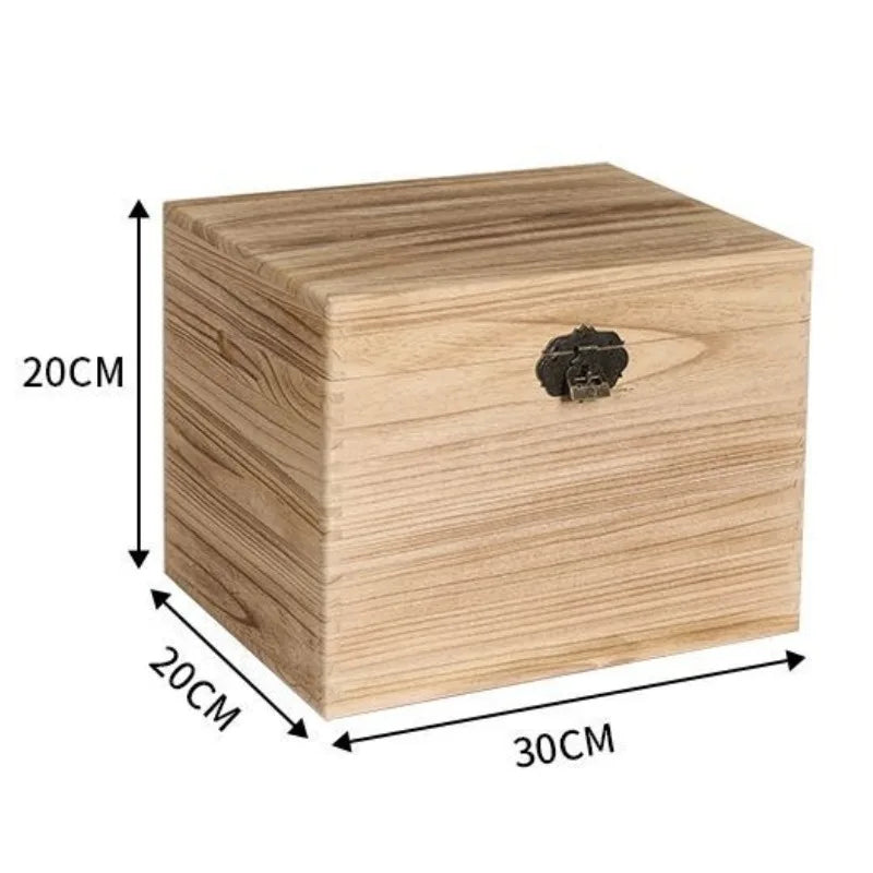 Wood Storage Box Wooden Accessory Storage Boxes Large Organizer Containers Modern Multifunctional Organization Bin with Lid