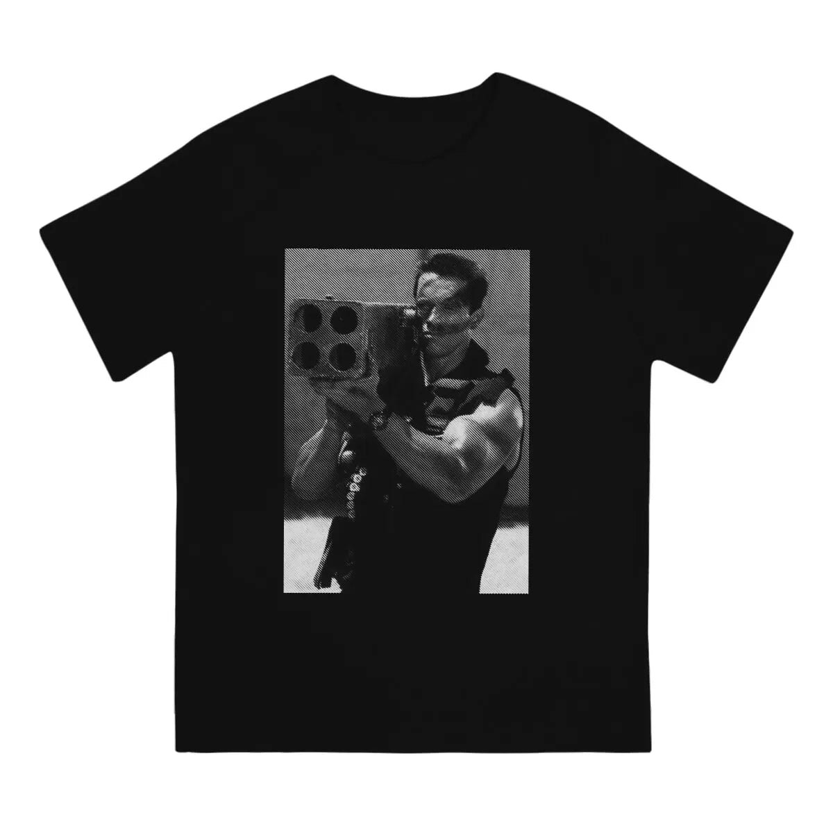 Men T-Shirts commando Novelty Pure Cotton Tees Short Sleeve Arnold Schwarzenegger T Shirt Round Neck Clothing Birthday Present