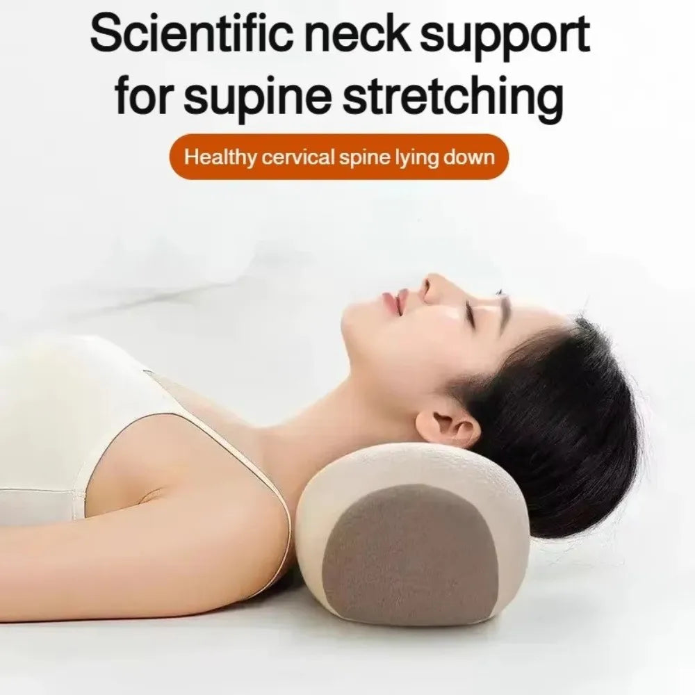 Cylindrical Buckwheat Pillows Anti-arch Help Sleep Spine Pillow Breathable Neck Pain Relief Neck Protection Health Pillow