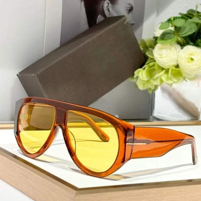 Fashion Large Frame Pilot Sunglasses For Ladies Brand Desinger Men Thick Eyeware Shades Women Oversized Simple SUN GLASSES