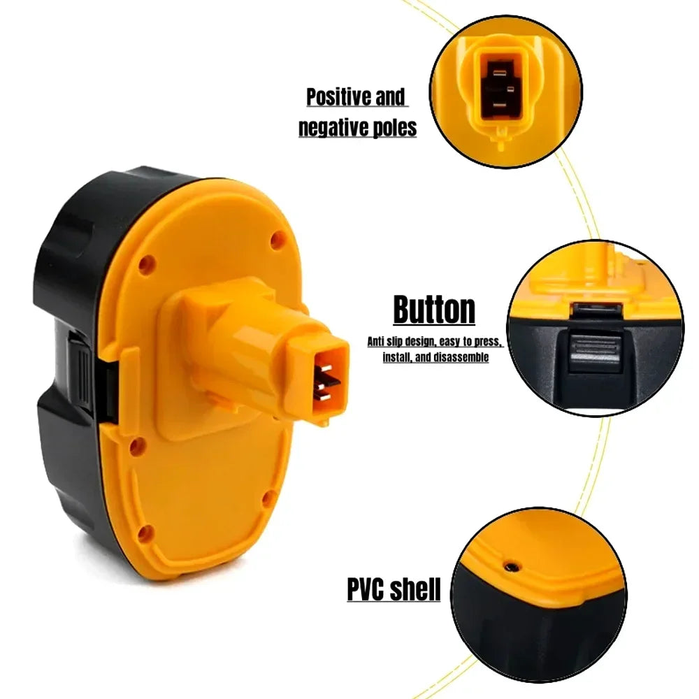 18V 9.8Ah Replacement Battery for Dewalt DC9096 DE 9503 DW 9095 9096 9098 XRP Cordless Drill Tools Screwdriver Batteries