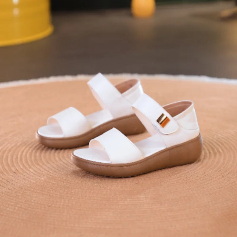 Women's Platform Sandals, Lightweight & Breathable Open Toe Sandals, Adjustable Casual Shoes for Summer Daily & Beach Travel