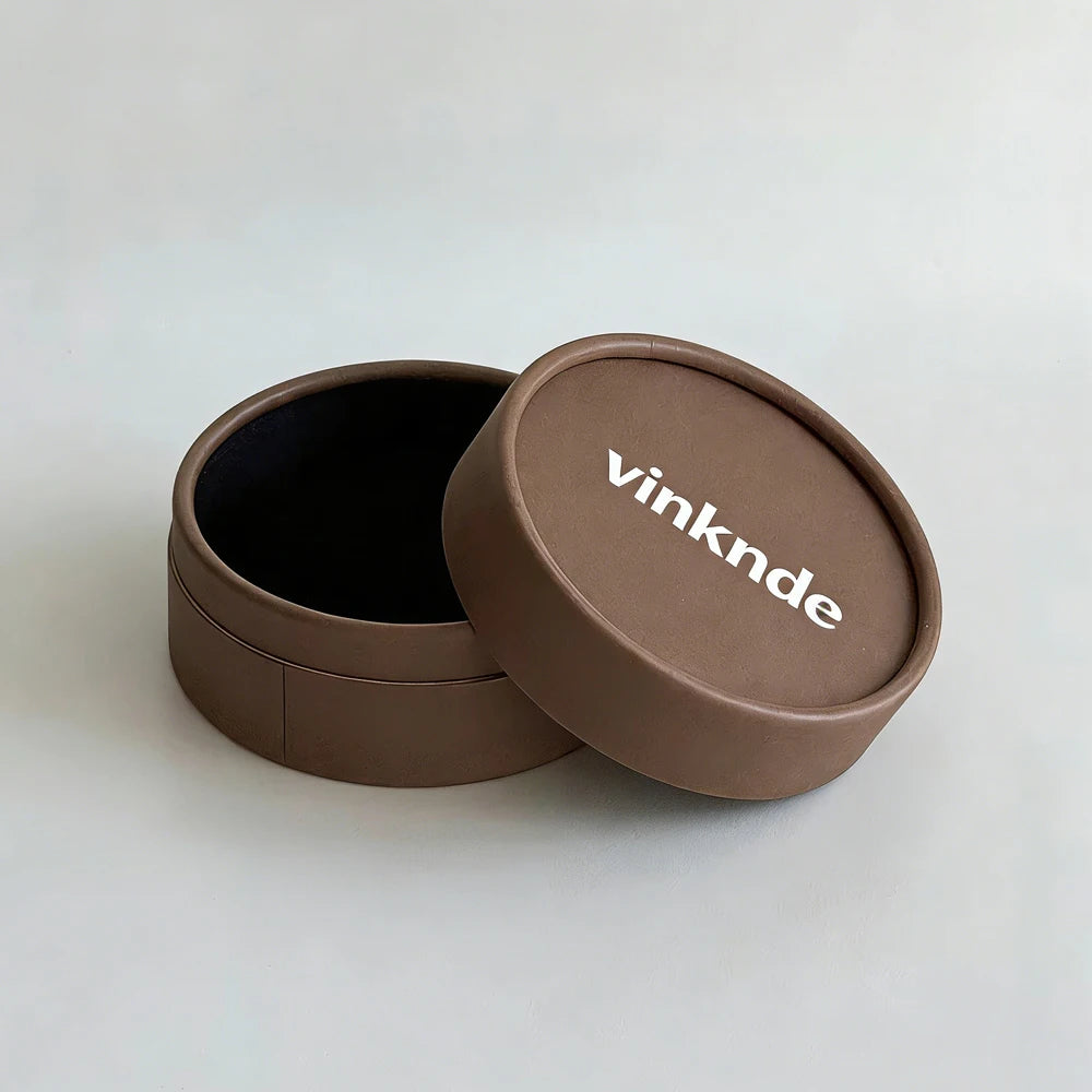 50Pcs/Lot 10x5cm Custom Logo Rigid Cylinder Gift Packaging Boxes for Jewelry Necklace Earrings Keychina Brooch Paper Round Box