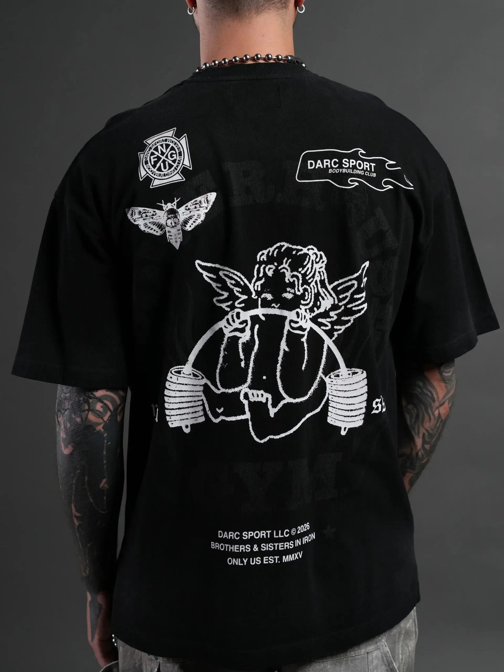 NEW Men's T-shirt Gym Fitness Male Training Workout Tee Top Short Sleeve Cotton Comfort Streetwear Oversized T Shirt Men Clothes