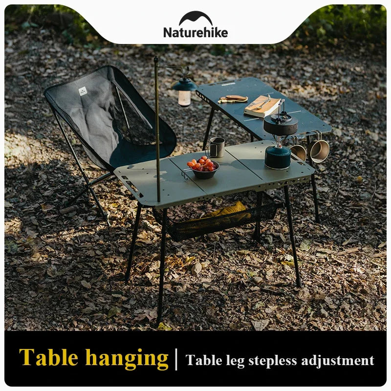 Naturehike H02 IGT Table Camping Multifunctional Tactical Table Height Adjustable Desk Kitchen Folding Table BBQ Picnic