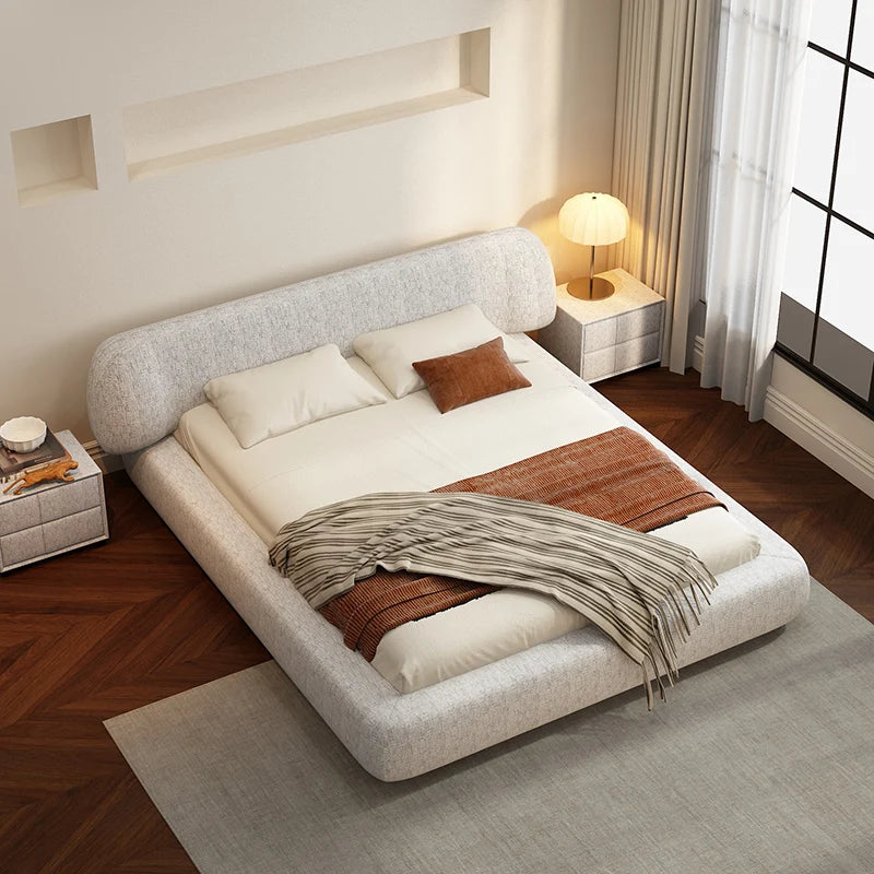 Wedding Comfortable Beds Aesthetics Double European Storage Modern Beds Cream Designer Minimalist Wood Cama Casal Furniture